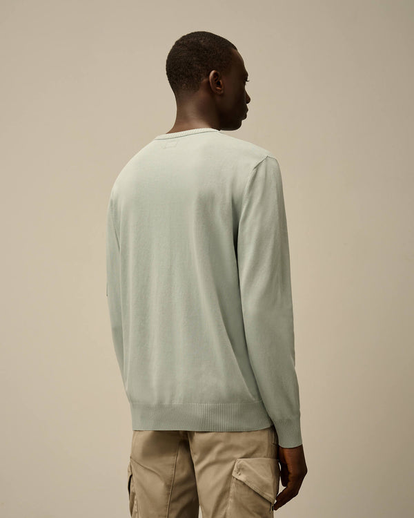 Cotton Crepe Crewneck Lens Knit
