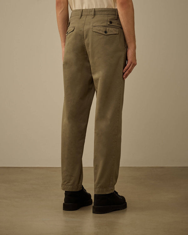 Cotton Gabardine Loose Cargo Pants