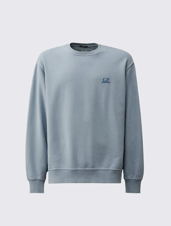 Diagonal Fleece Logo Crew Neck Sweatshirt