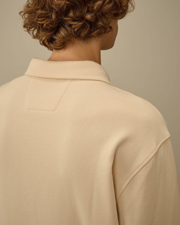 Diagonal Raised Fleece Half Zip Sweatshirt