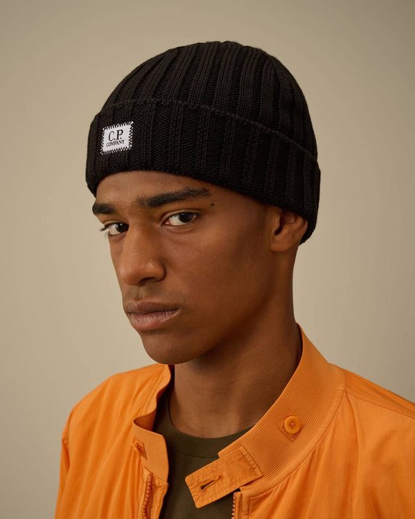Extrafine Merino Wool Logo Beanie