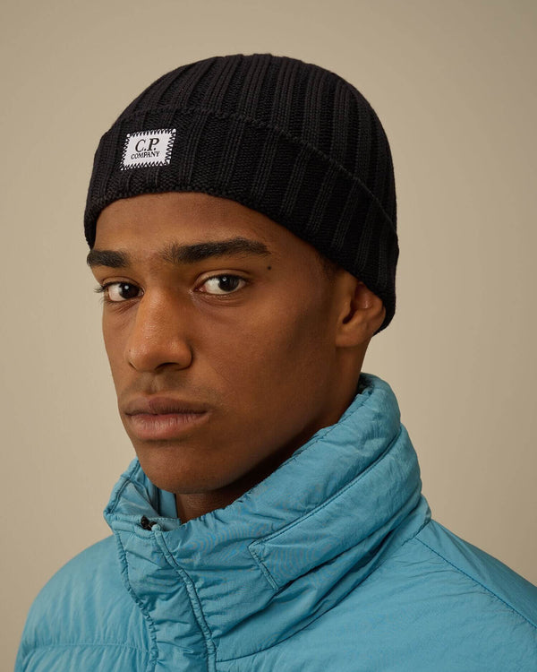 Extrafine Merino Wool Logo Beanie