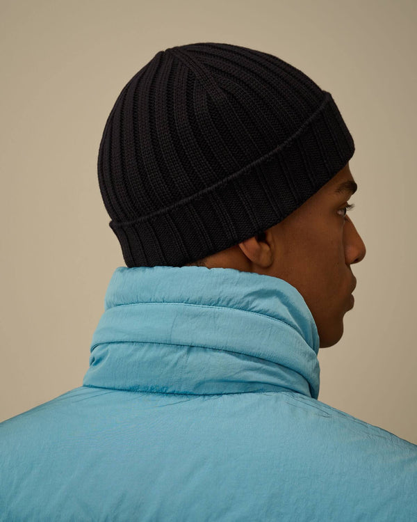Extrafine Merino Wool Logo Beanie