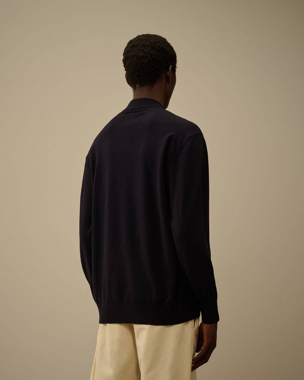 Extrafine Merino Wool Polo Sweater