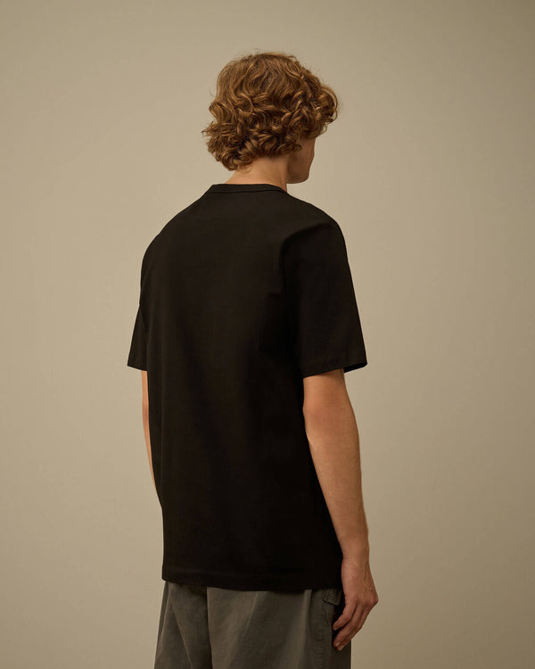 Mercerized 30/2 Jersey Twisted Logo T-Shirt