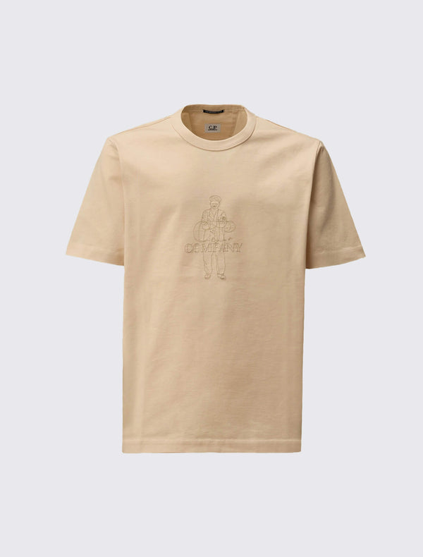 Mercerized 30/2 Jersey Twisted Logo T-Shirt