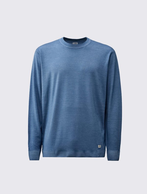 Merino Wool Fast Dyed Logo Knit