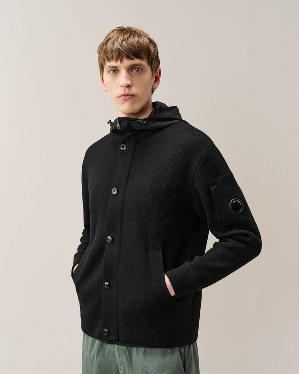 Merino Wool Mixed Reversible Cardigan