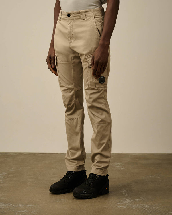 Stretch Sateen Cargo Lens Pants