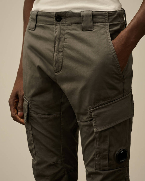 Stretch Sateen Cargo Lens Pants
