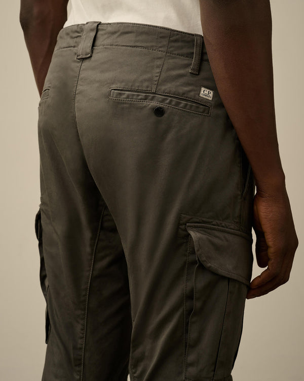 Stretch Sateen Cargo Lens Pants