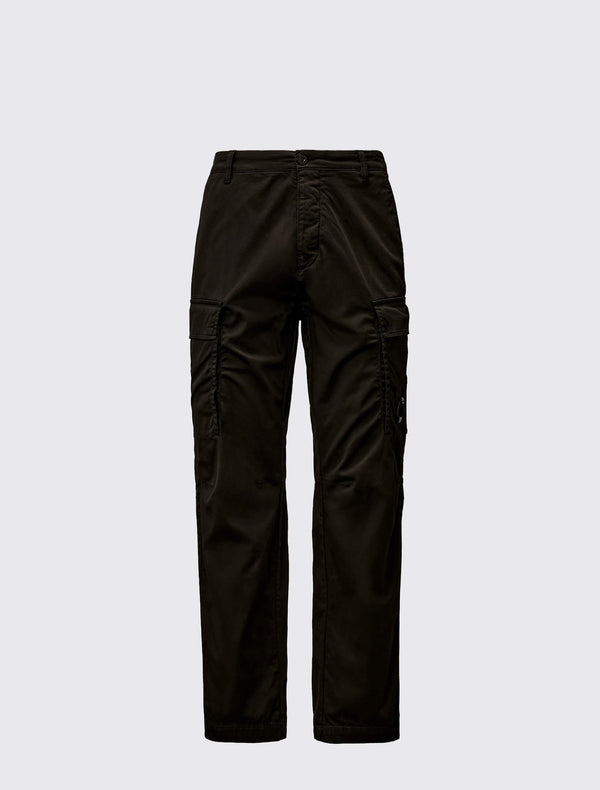 Stretch Sateen Loose Cargo Pants