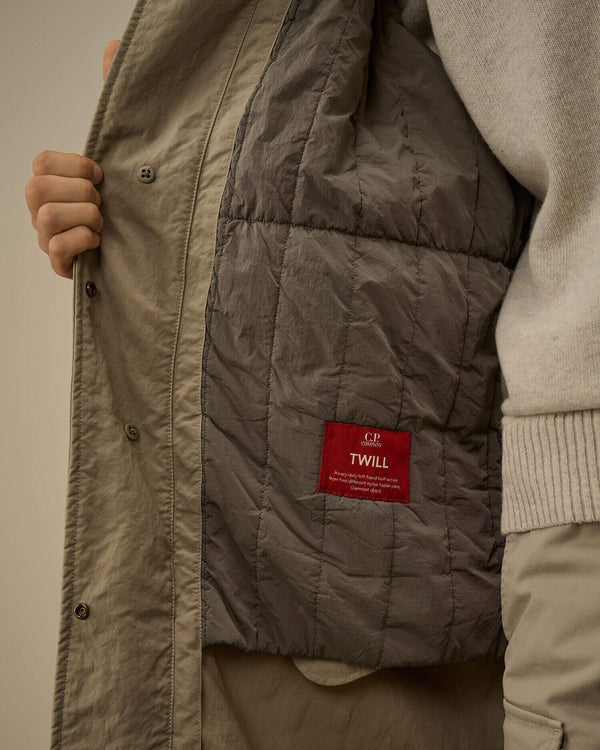 Twill Fishtail Padded Coat