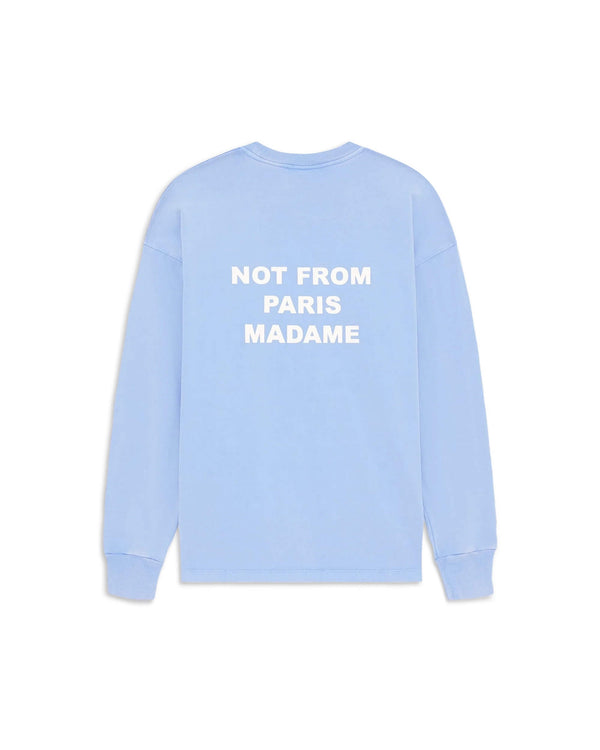Washed Long Sleeve Slogan T-Shirt