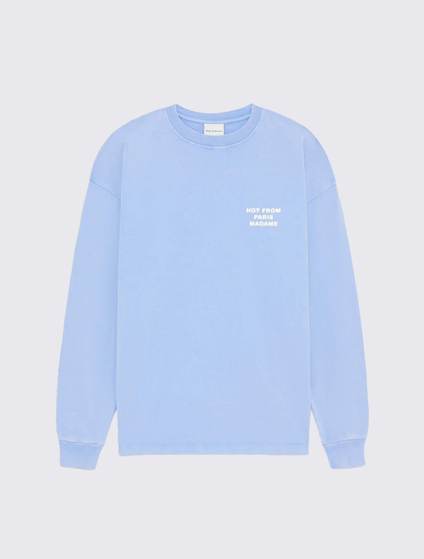 Washed Long Sleeve Slogan T-Shirt
