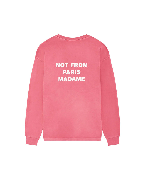 Washed Long Sleeve Slogan T-Shirt