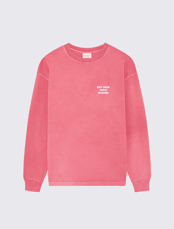 Washed Long Sleeve Slogan T-Shirt