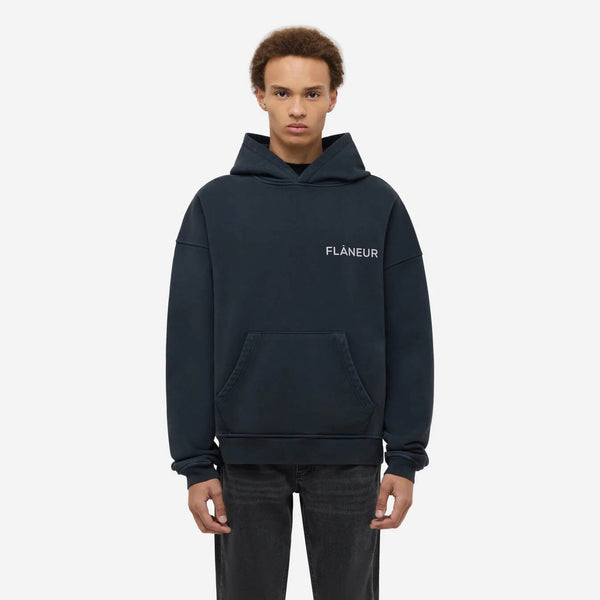 Double Logo Washed Hoodie 500GSM