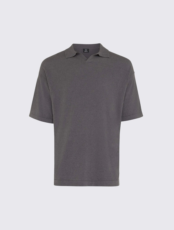 No Button Polo in Terry Cloth