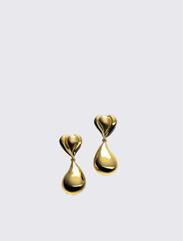 Matteo Drop Earrings Gold Big