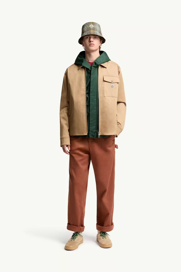 Cotton Blend Gabardine Shirt Jacket
