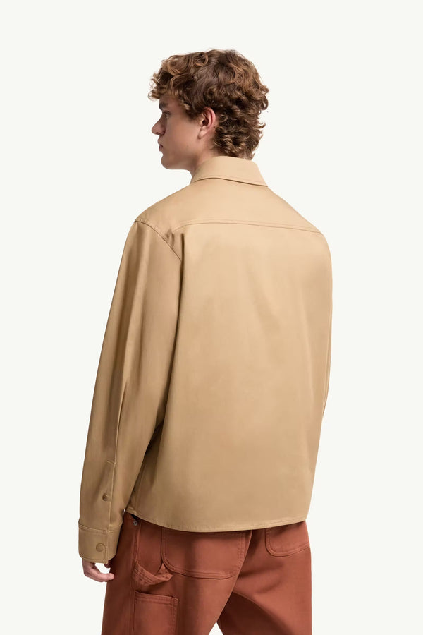 Cotton Blend Gabardine Shirt Jacket