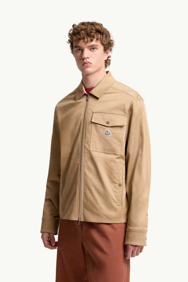 Cotton Blend Gabardine Shirt Jacket