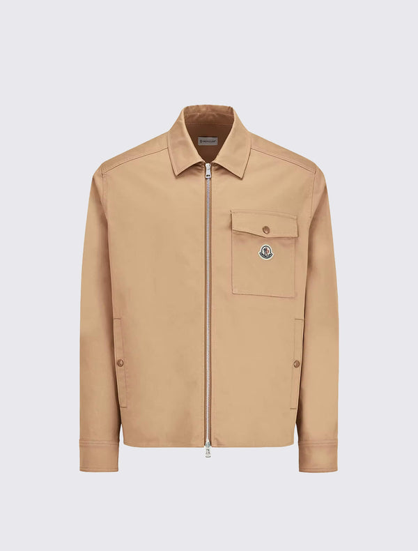 Cotton Blend Gabardine Shirt Jacket