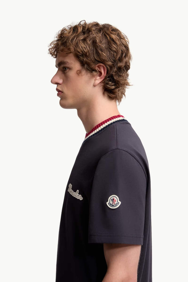 Embroidered Logo Cotton T-Shirt