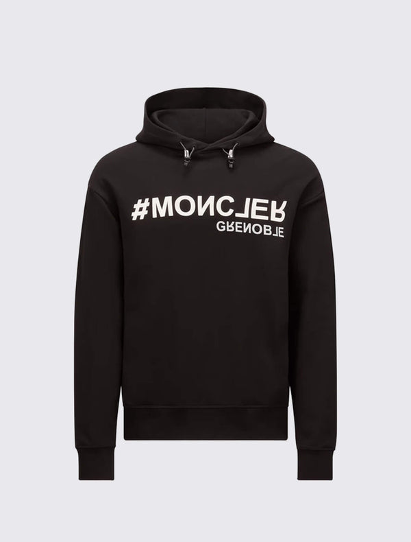 Mirrored Logo Cotton Hoodie