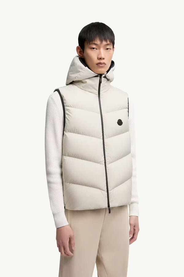 Guersac Diagonal-Quilted Hooded Down Gilet