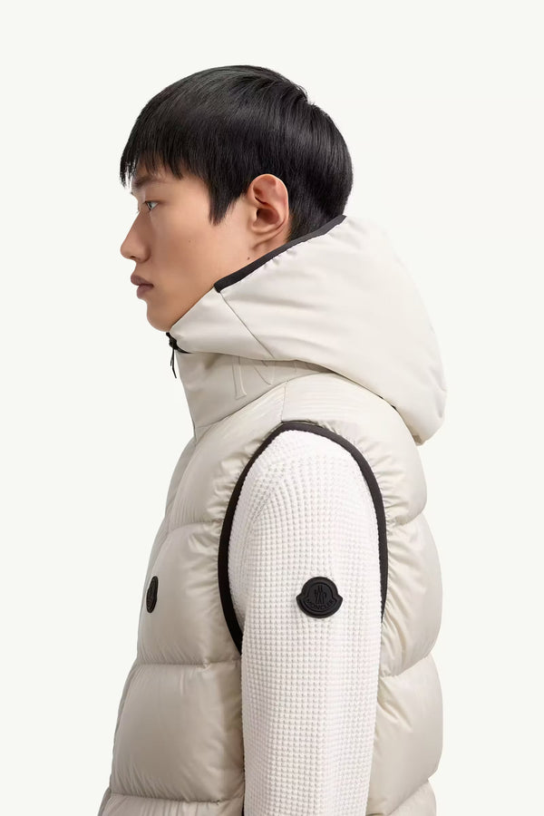Guersac Diagonal-Quilted Hooded Down Gilet