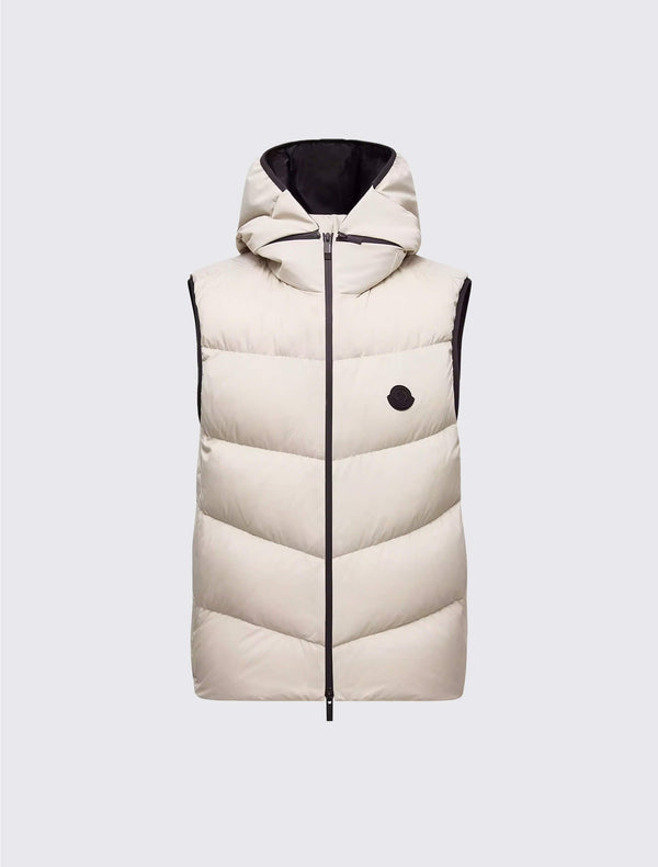 Guersac Diagonal-Quilted Hooded Down Gilet