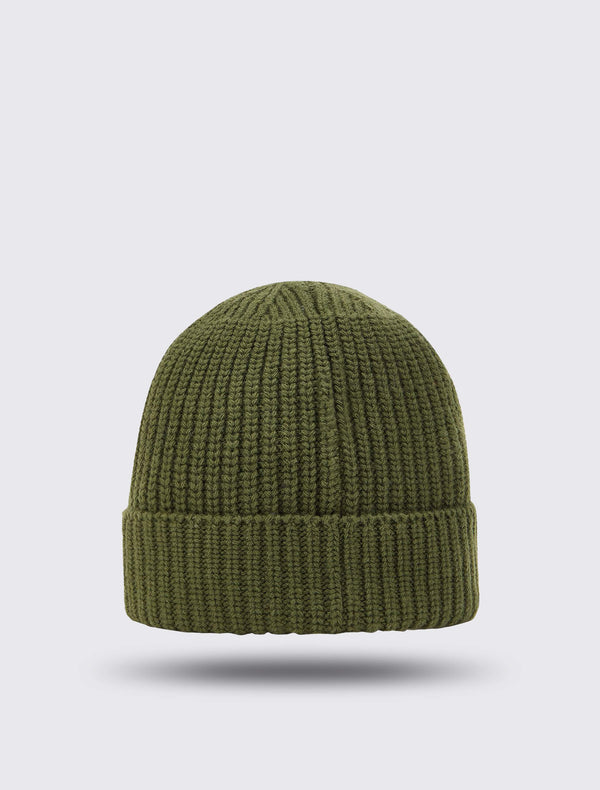 Beanie in ribbed Geelong wool