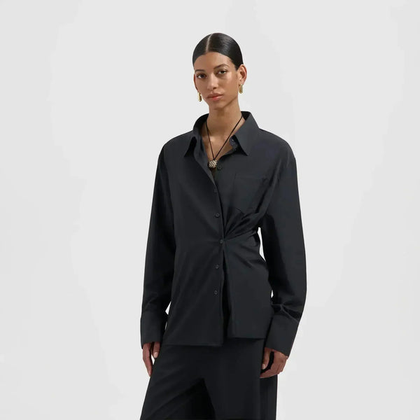 W Drapy Asymetric Shirt