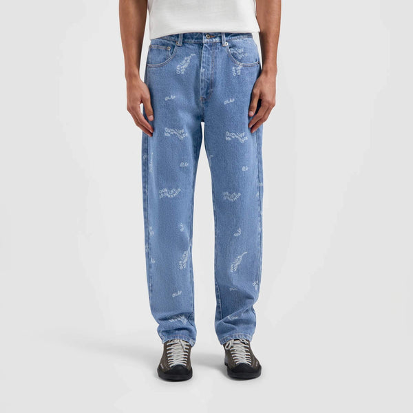 Wavy AOP Denim Pants