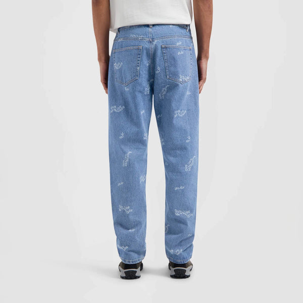 Wavy AOP Denim Pants