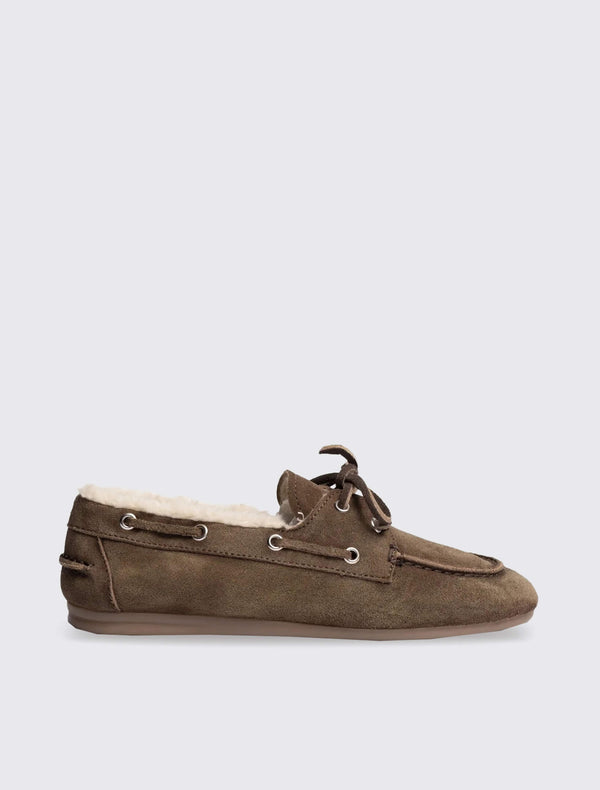 Boat Loafer Brushed Fur