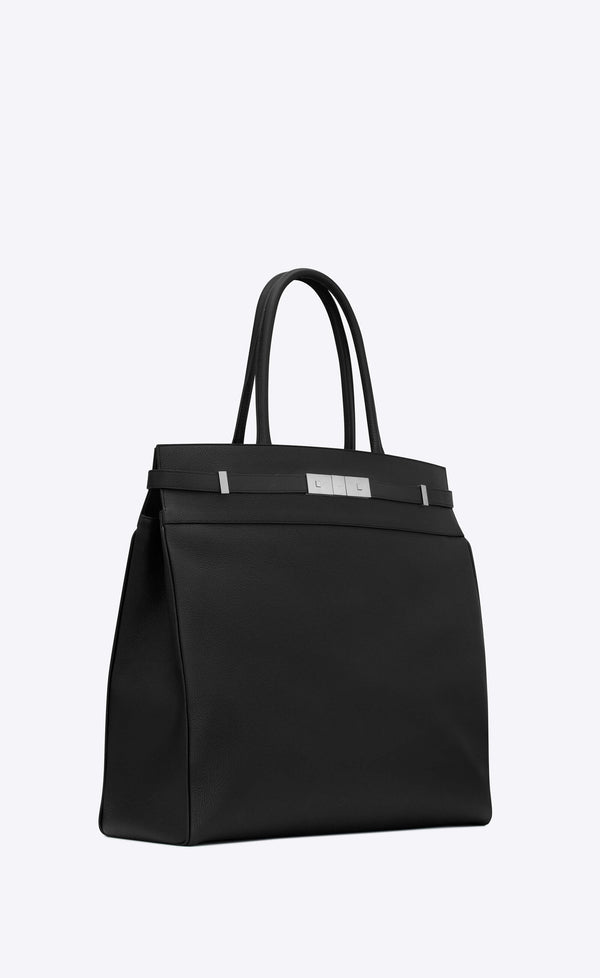 Manhattan N/S Tote in Grained Leather