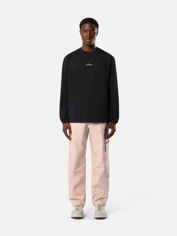 2100029 Long-Sleeve T-Shirt with Blurred Compass Print