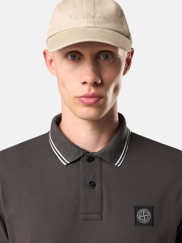 2200007 Slim-Fit Polo Shirt with Striped Details