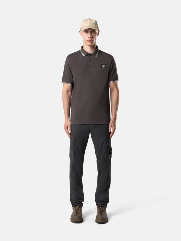 2200007 Slim-Fit Polo Shirt with Striped Details
