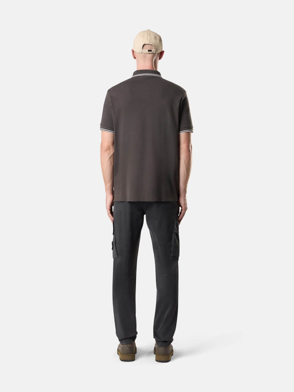 2200007 Slim-Fit Polo Shirt with Striped Details