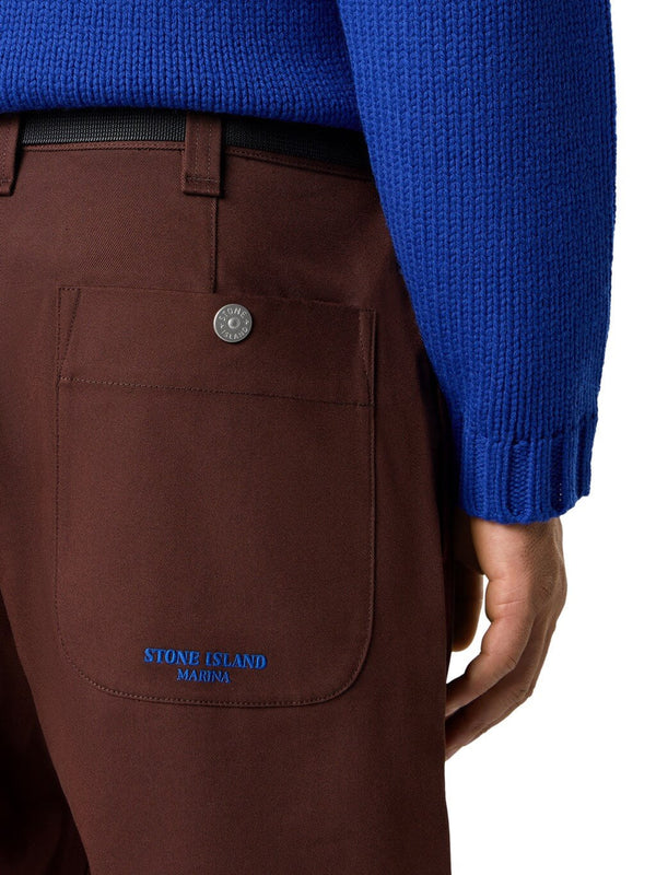 3100015 Marina Loose-Fit Chino Trousers with Nylon Tape Belt