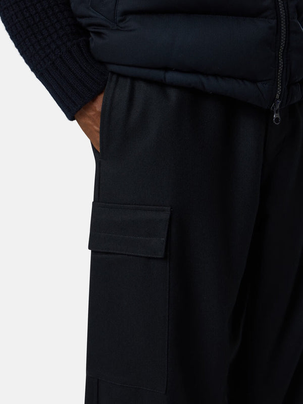 3100021 Ghost Cargo Trousers in Carded Wool Nylon Flannel