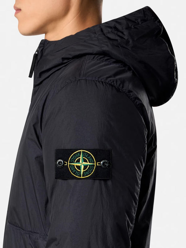 4100110 Crinkle Reps NY Hooded Jacket Navy Blue