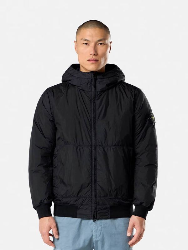 4100110 Crinkle Reps NY Hooded Jacket Navy Blue