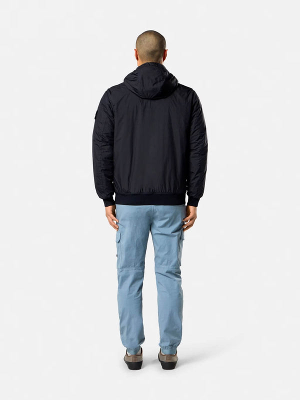 4100110 Crinkle Reps NY Hooded Jacket Navy Blue
