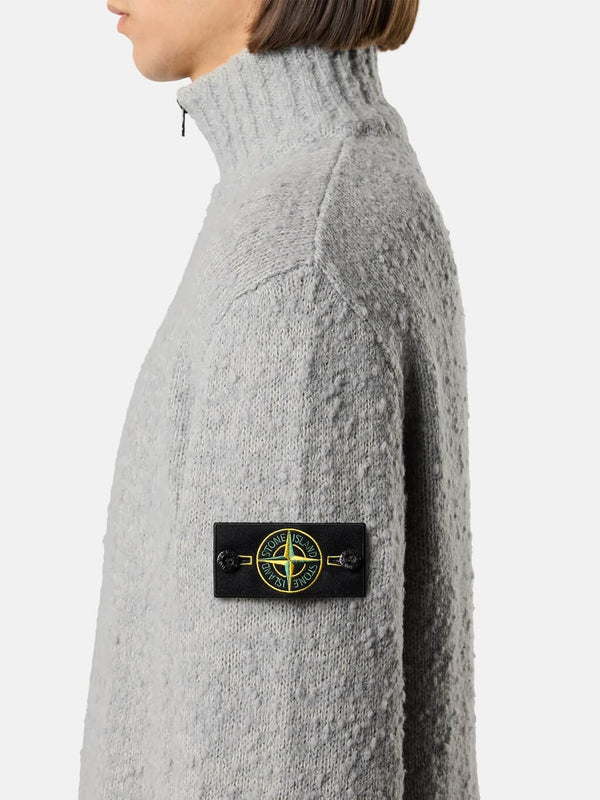5100032 Half-Zip Jumper in Speckled Wool Nylon