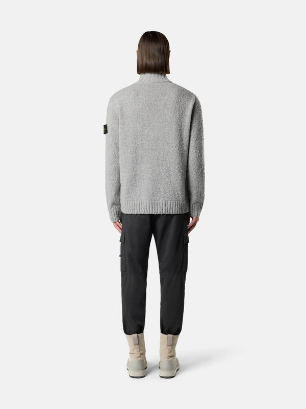 5100032 Half-Zip Jumper in Speckled Wool Nylon